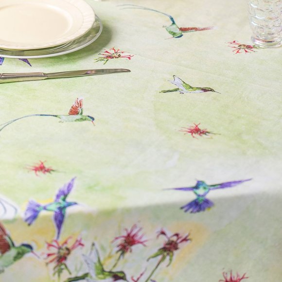 April Cornell Hummingbird Tablecloth 54x54 NWT - Picture 4 of 6